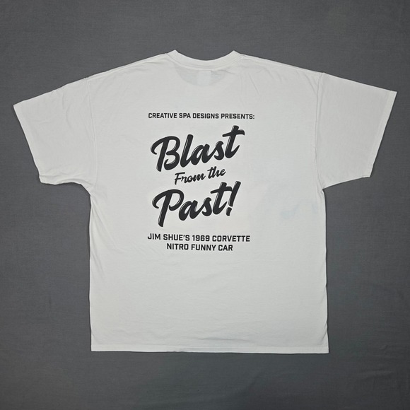 Jim Shue Hell Fire Drag Racing Corvette Funny Car Tee Americana Motorsports 2XL - Picture 3 of 9